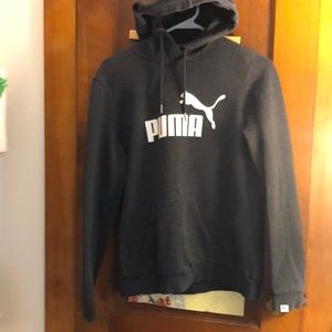 Puma hoodie grey/ white logo